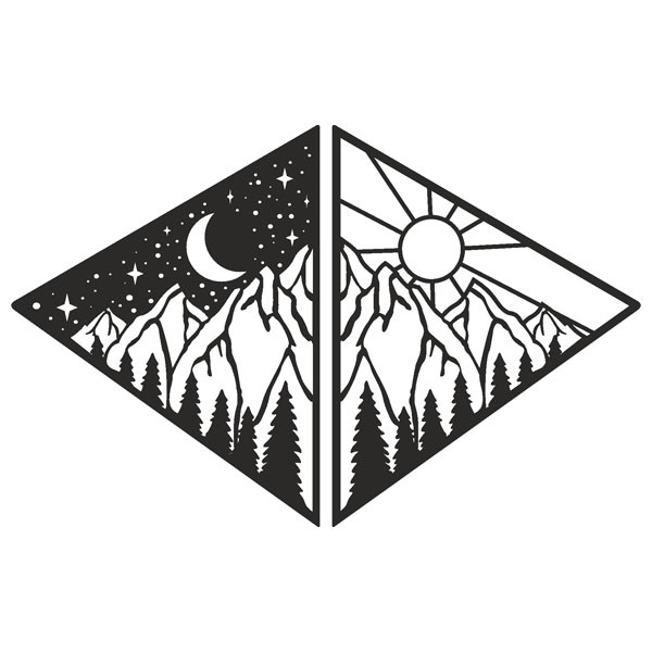 دیوارکوب طرح شب و روز کد 300 مجموعه 2 عددی