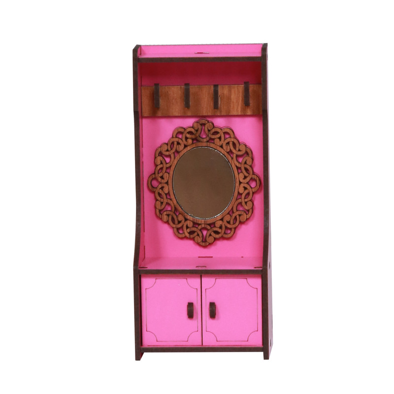 ماکت دکوری چوب آرا طرح کمد لباس مدل J120