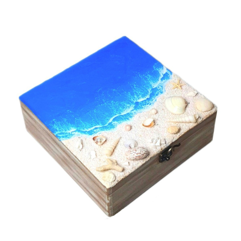 صندوقچه مدل رزینی طرح دریا و ساحل