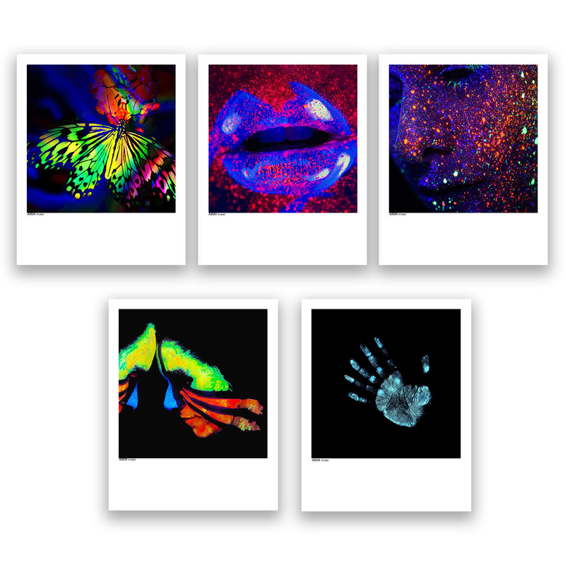 آویز تزیینی عرش مدل فانتزی شبرنگ نئونی کد Asa143 مجموعه پنچ عددی