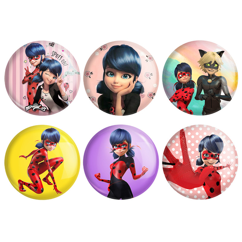 مگنت خندالو طرح دخترکفشدوزکی کد 161B مجموعه 6 عددی