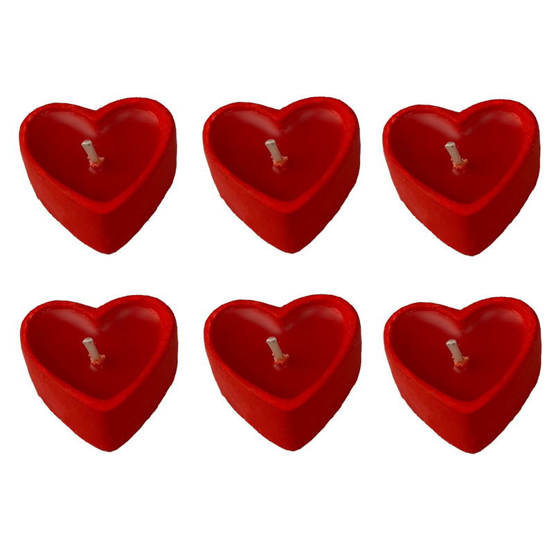 شمع وارمر بدون بو مدل قلب سفالی زمان اتمام 24 ساعت بسته 6تایی