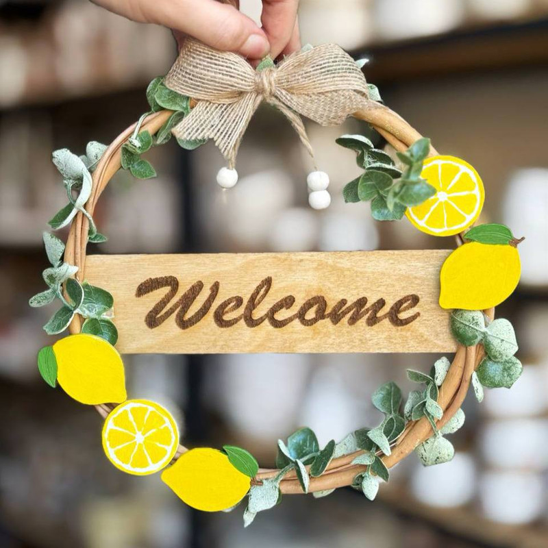 حلقه گل مصنوعی مدل ولکام طرح لیمو