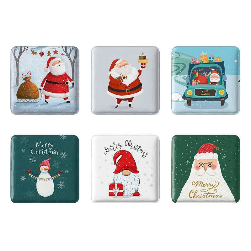 مگنت خندالو طرح کریسمس Christmas کد 1347B مجموعه 6 عددی