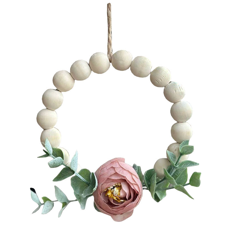 حلقه گل مصنوعی مدل مهره ای گل دار کد K