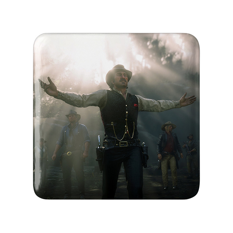 مگنت خندالو طرح بازی رد دد Red Dead مدل مربعی کد 30132