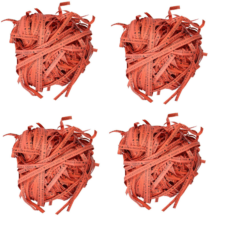 پوشال تزیینی کادو مدل آی لاو یو بسته 4 عددی