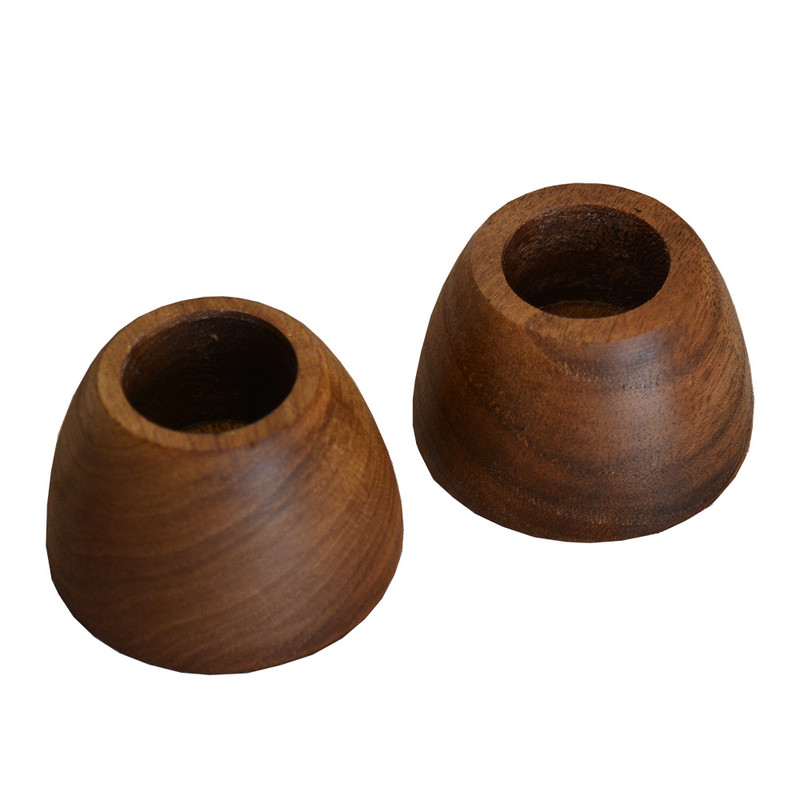 شمعدان چوبی مدل مخروطی چوبی کد 35 مجموعه 2 عددی