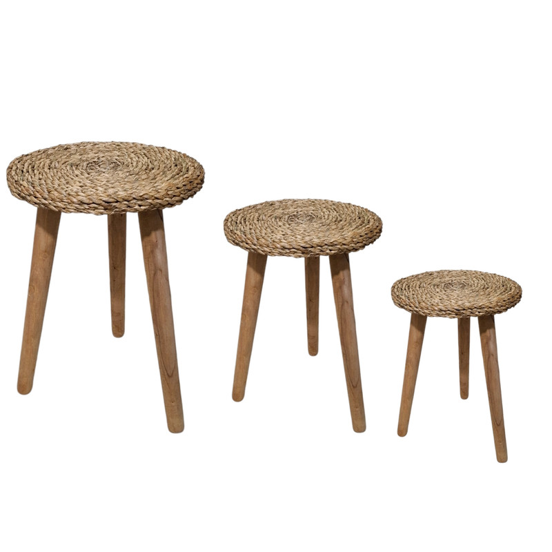 استند گلدان مدل حصیری مجموعه 3 عددی