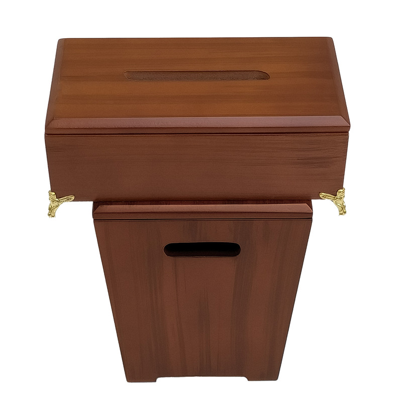 ست سطل و جعبه دستمال کاغذی مدل پایه فلزی