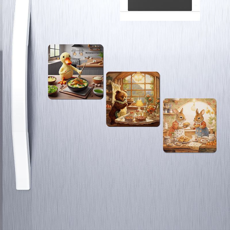 مگنت یخچالی صباطرح مدل آشپزخانه فانتزی مجموعه 3 عددی کد M713