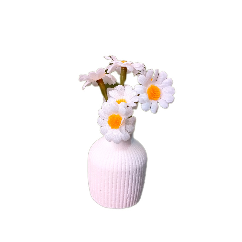 گلدان به همراه گل مصنوعی مدل مینی