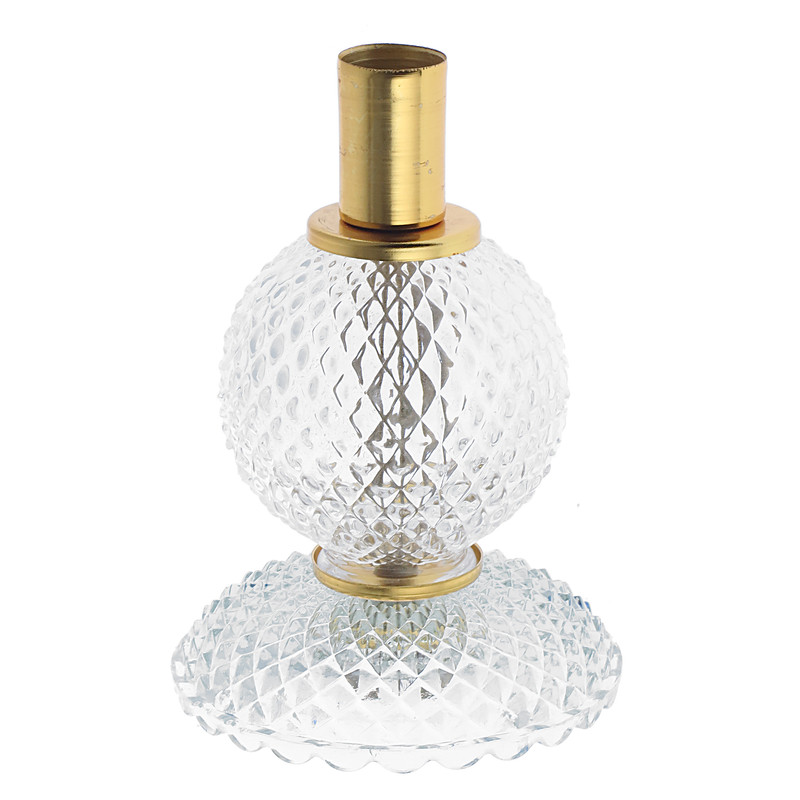 شمعدان مدل کریستال گوی کفی شیشه ای