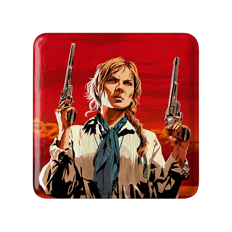 مگنت خندالو طرح بازی رد دد Red Dead مدل مربعی کد 30123