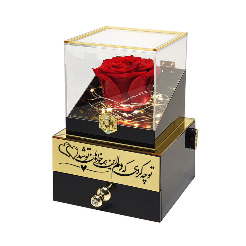 گل رز جاودان مدل گنجینه طرح تو چه کردی که دلم این همه خواهان تو شد کد M01