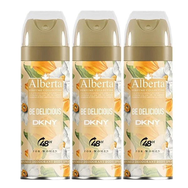 اسپری بدن زنانه آلبرتا مدل دی کی ان وای حجم 200 میلی لیتر مجموعه 3 عددی