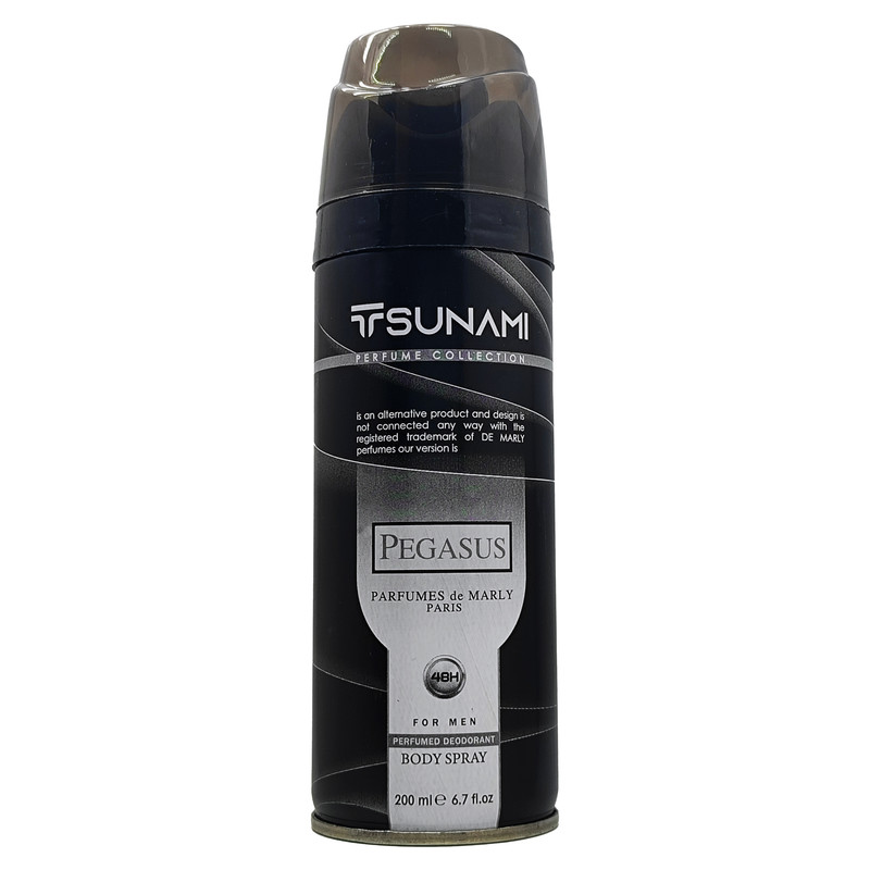 اسپری بدن مردانه تسونامی مدل پگاسوس حجم 200 میلی لیتر
