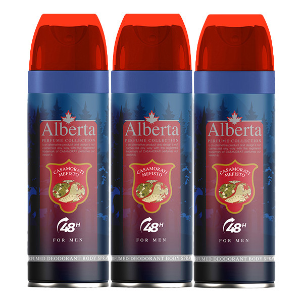 اسپری بدن مردانه آلبرتا مدل کازاموراتی حجم 200 میلی لیتر مجموعه 3 عددی