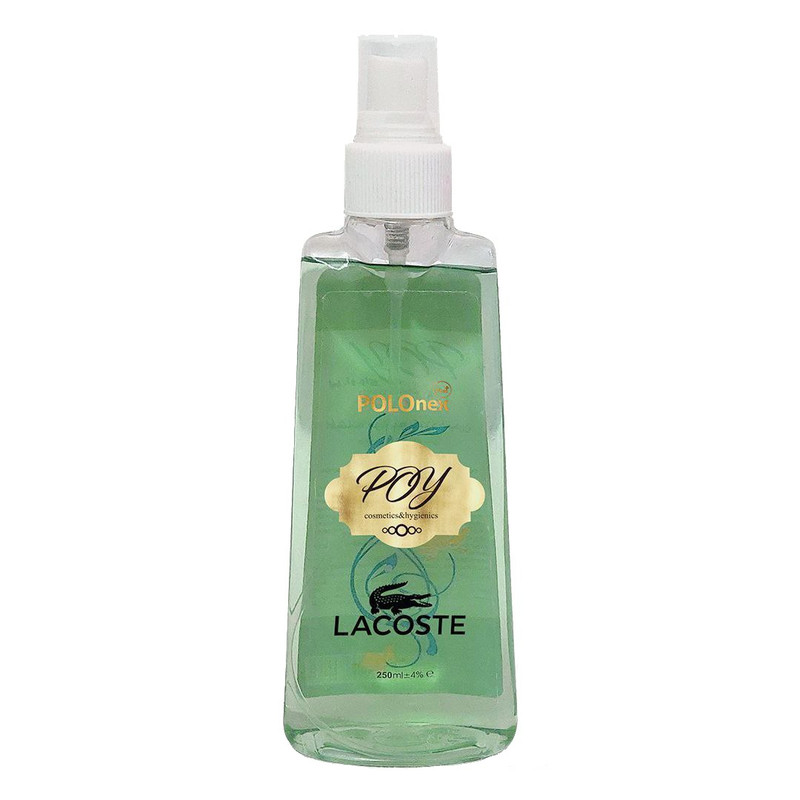 بادی اسپلش  مردانه پی او وای مدل  lacoste حجم 250 میلی لیتر