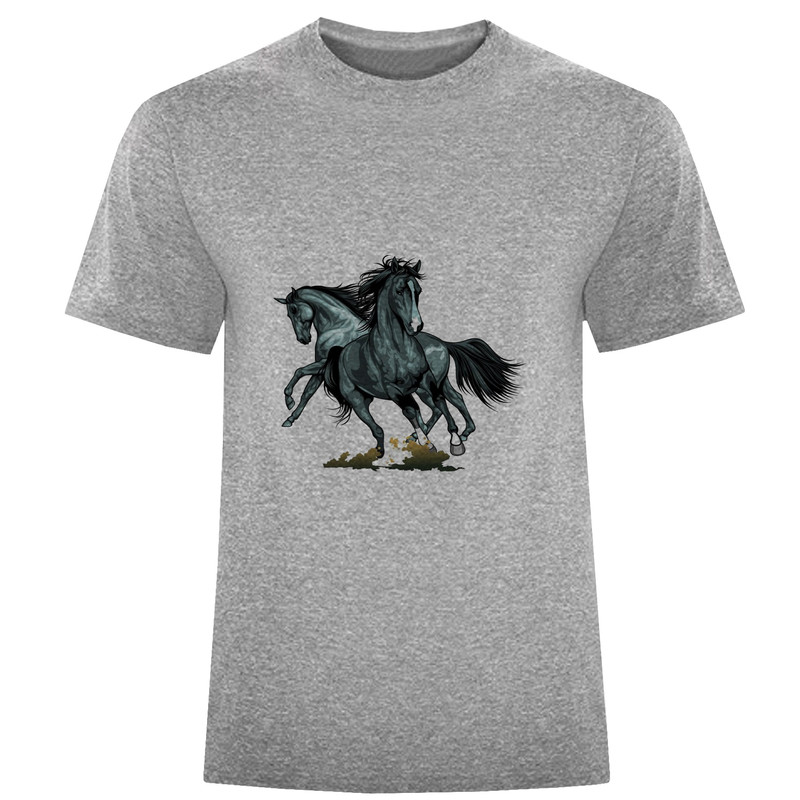 تی شرت آستین کوتاه مردانه مدل اسب D1561