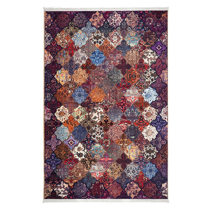 فرش ماشینی محتشم طرح چهل تکه کد 100535