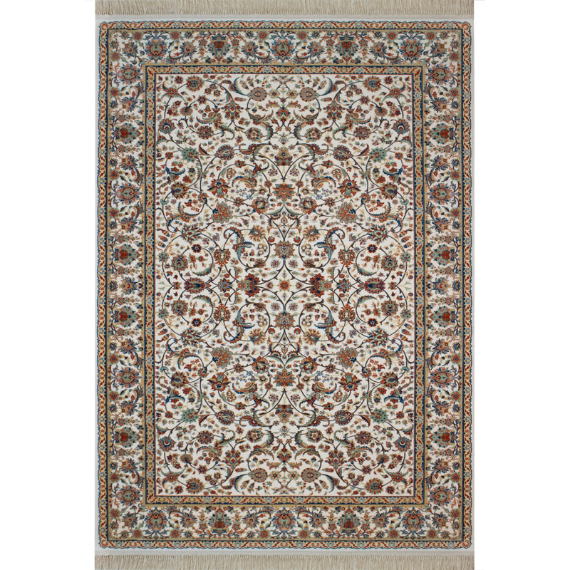 فرش ماشینی رادین اصفهان طرح صفی علیشاه زمینه صدفی