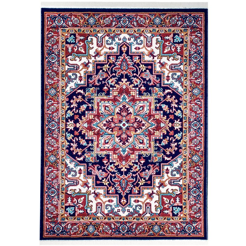 فرش ماشینی فرش سهند طرح هریس کد P648.DJ زمینه سرمه ای