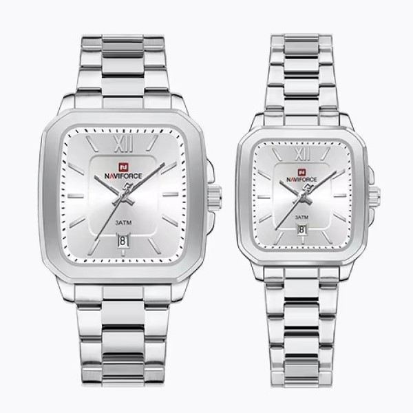 ست ساعت مچی عقربه‌ای کوارتز زنانه و مردانه نیوی فورس مدل NF9239SWS
