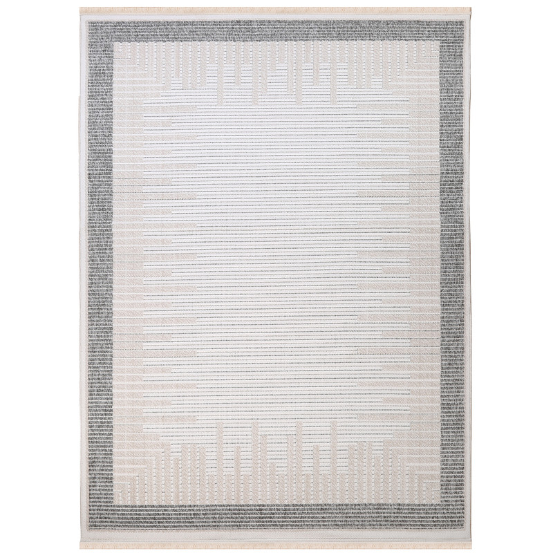 فرش ماشینی 200 شانه دنیای فرش زمینه نسکافه‌ای حاشیه بژ مدل یسنا کد 3006