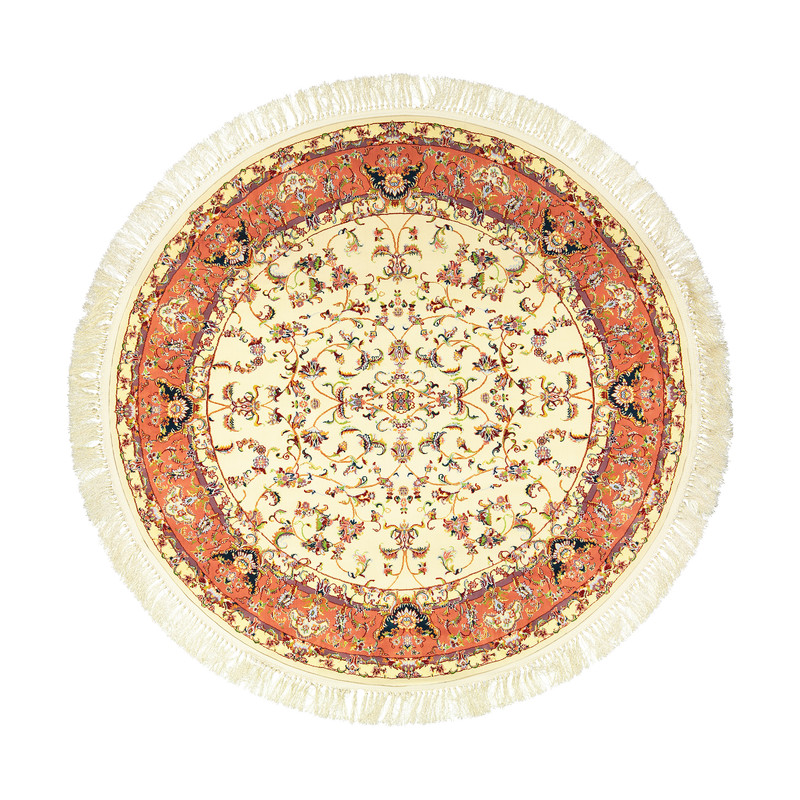 فرش ماشینی عرش طرح آیسان R زمینه کرم