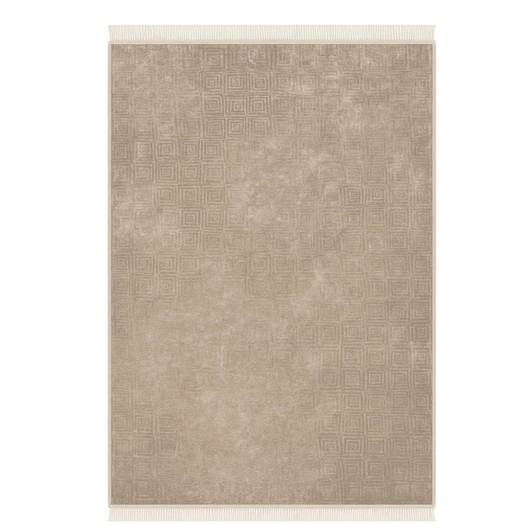 فرش ماشینی 1000 شانه هانوکس زمینه هلی حاشیه چندرنگ مدل 002.1