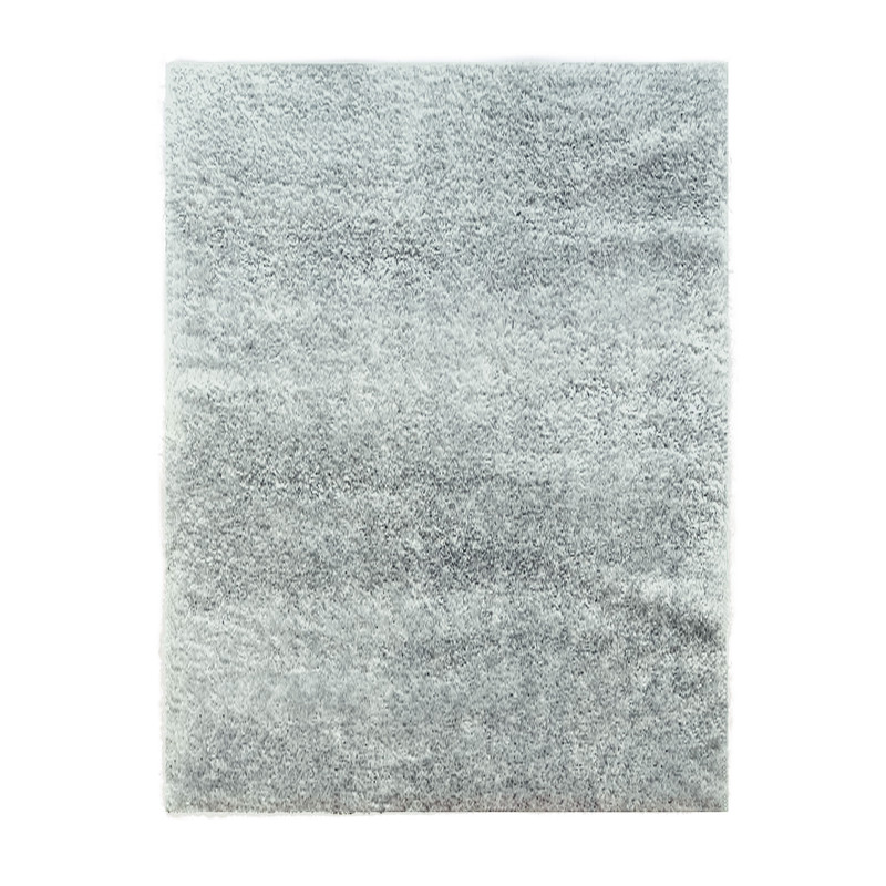 فرش ماشینی مدل شگی تری دی کد100132 زمینه نقره ای