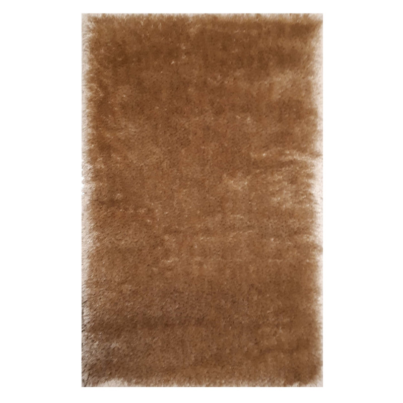 فرش ماشینی مدل شگی کد 5013 زمینه نسکافه ای