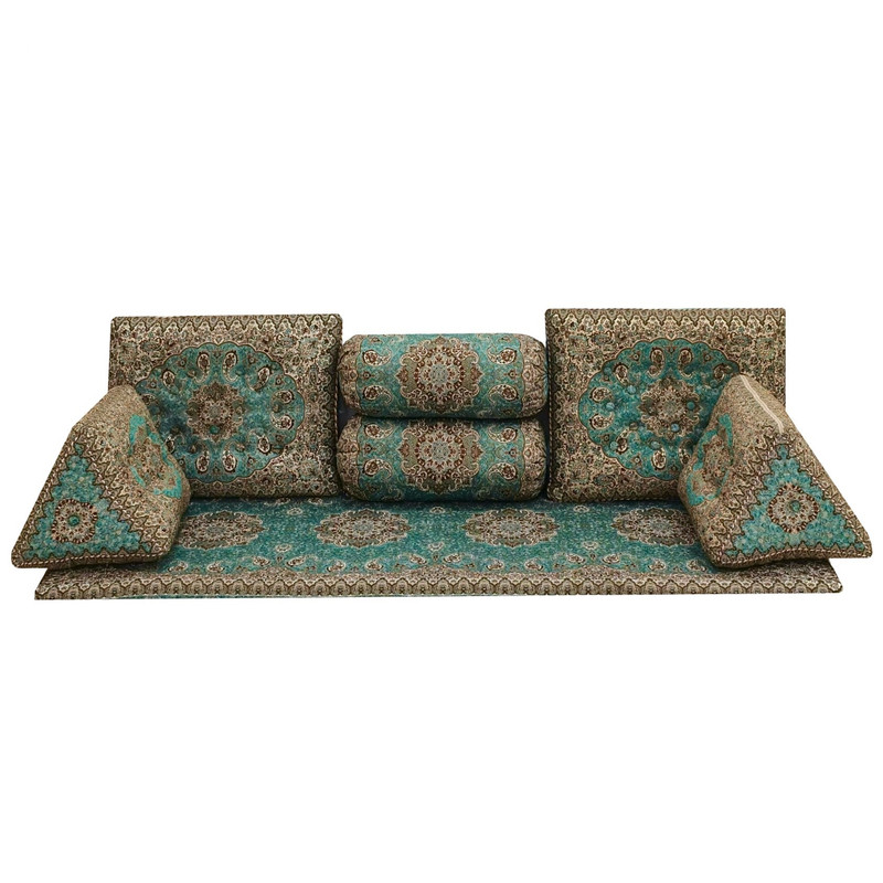 ست 7تکه پشتی ترمه  مدل شاه نشین ‌کد ۰۰۱