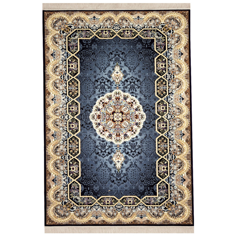 فرش ماشینی سهند کد VF21.DK زمینه سرمه ای