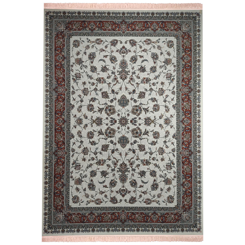 فرش ماشینی فرش مشهد طرح افشان زمینه کرم