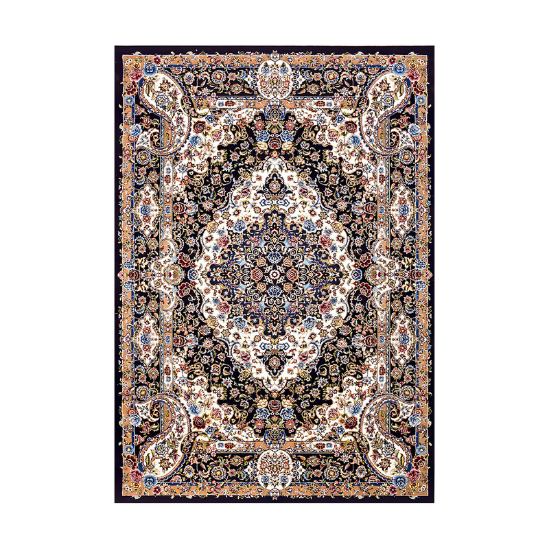 فرش ماشینی زانیس مدل فانتزی طرح سنتی زمینه کرم