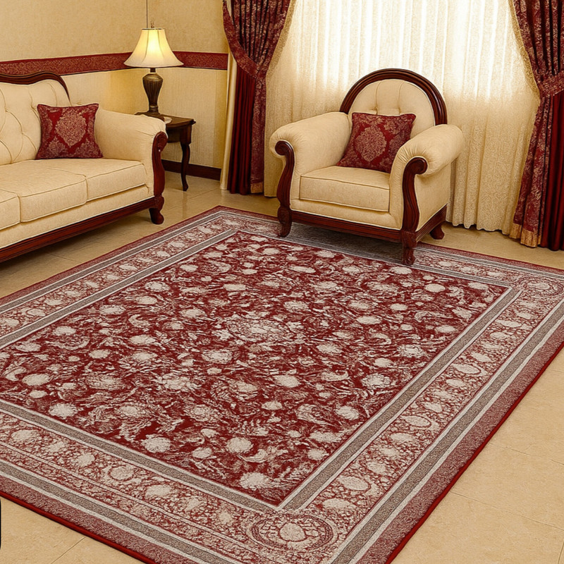 روفرشی مدل کشدار زمینه زرشکی