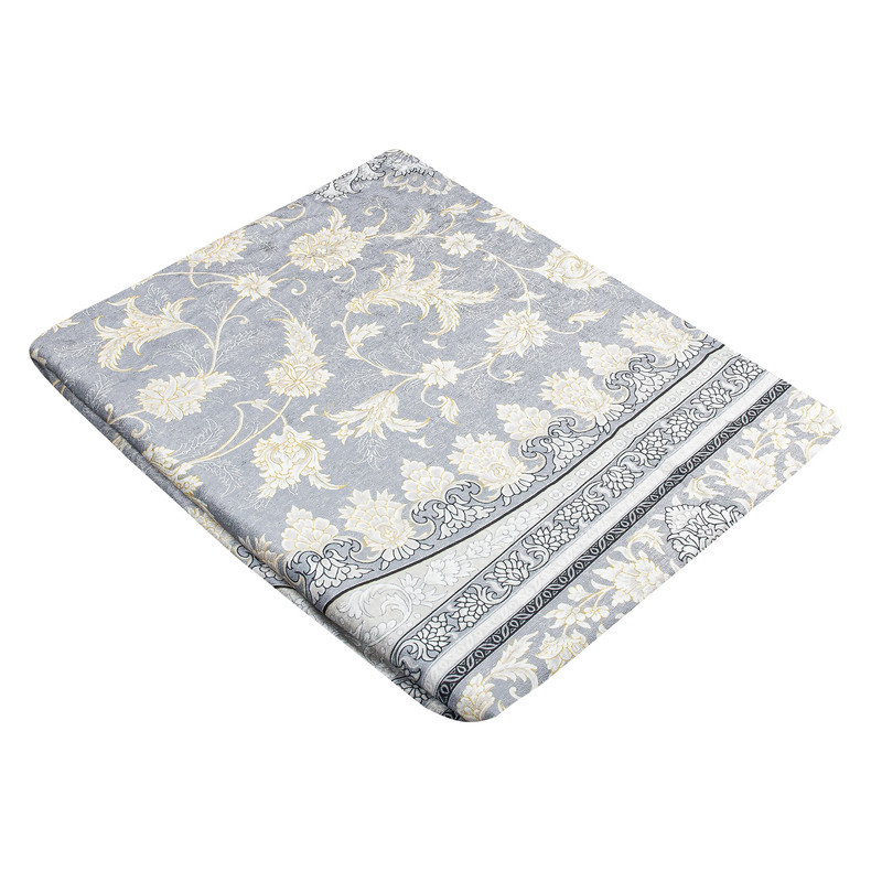 روفرشی مدل مخمل شانل کشدار کد R-1009 زمینه طوسی