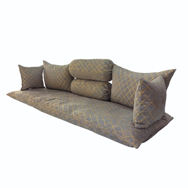 ست 7 تکه پشتی مدل شاه نشین سنتی دست دوز طرح لوزی