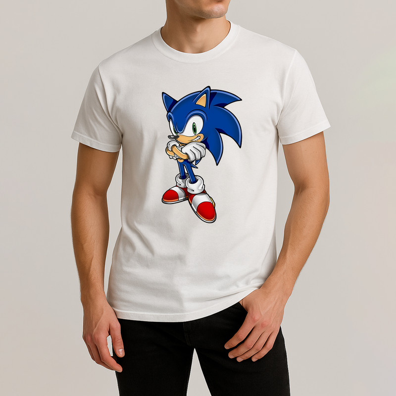 تی شرت آستین کوتاه مردانه طرح سونیک کد 9249
