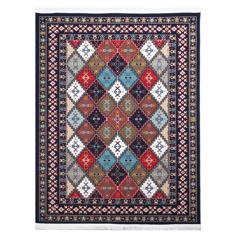 گلیم ماشینی دنیای فرش مدل فرهان کد 1206