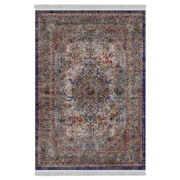 فرش پارچه‌ای دفه مدل فرشینه طرح مدرن کد 1006