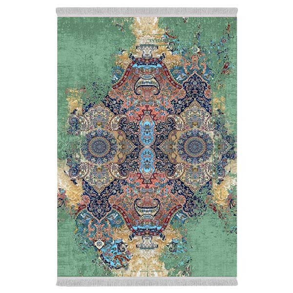 فرش پارچه‌ای دفه مدل فرشینه طرح مدرن کد 427