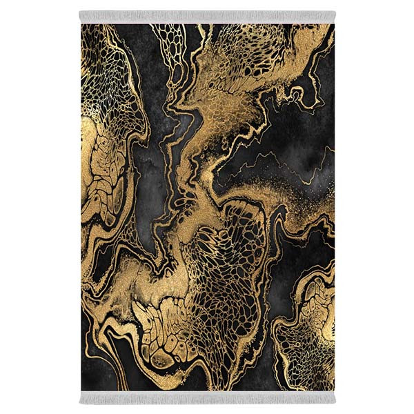 فرش پارچه‌ای دفه مدل فرشینه طرح مدرن کد 422