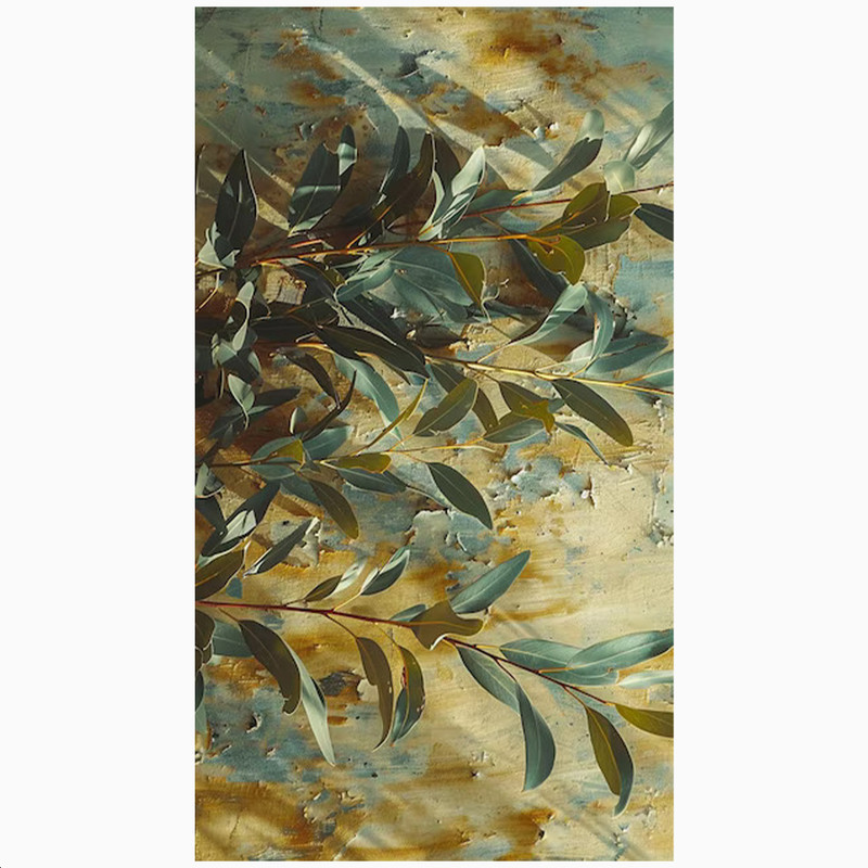 فرش پارچه‌ای مدل  فرشینه طرح برگ کد AR3058795