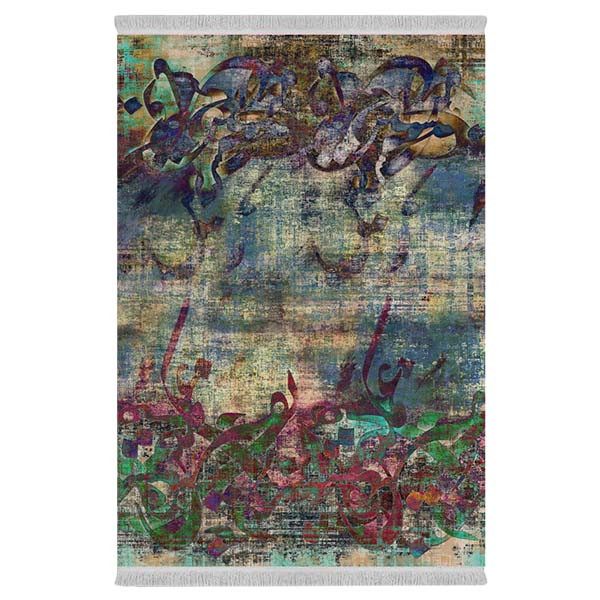 فرش پارچه‌ای دفه مدل فرشینه طرح مدرن کد 376