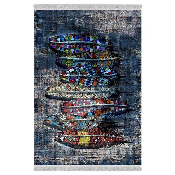 فرش پارچه‌ای دفه مدل فرشینه طرح مدرن کد 375