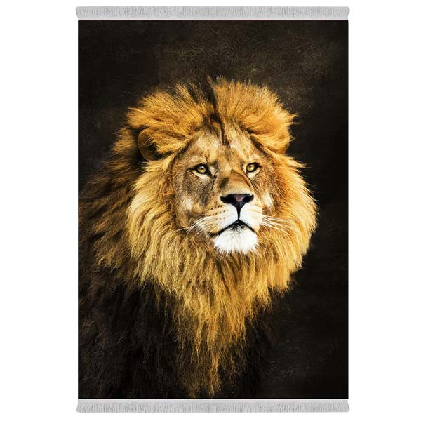 فرش پارچه‌ای دفه مدل فرشینه شانل مخمل طرح فانتزی کد 7233