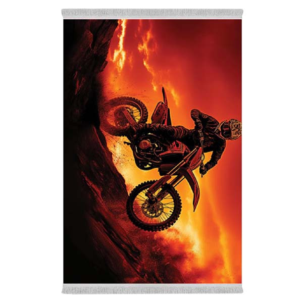 فرش پارچه‌ای دفه مدل فرشینه طرح فانتزی کد 8219